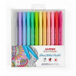 Rotulador Alpino 12 colores pastel Dual Artist