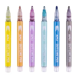 Rotulador doble línea 6 colores