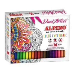 Rotulador doble punta 36 colores Color Experience Dual Artist Alpino