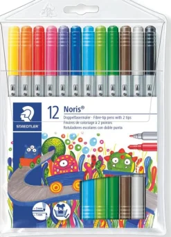Rotulador doble punta 12 colores Staedtler