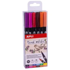 Rotulador doble punta acuarelable 12 colores