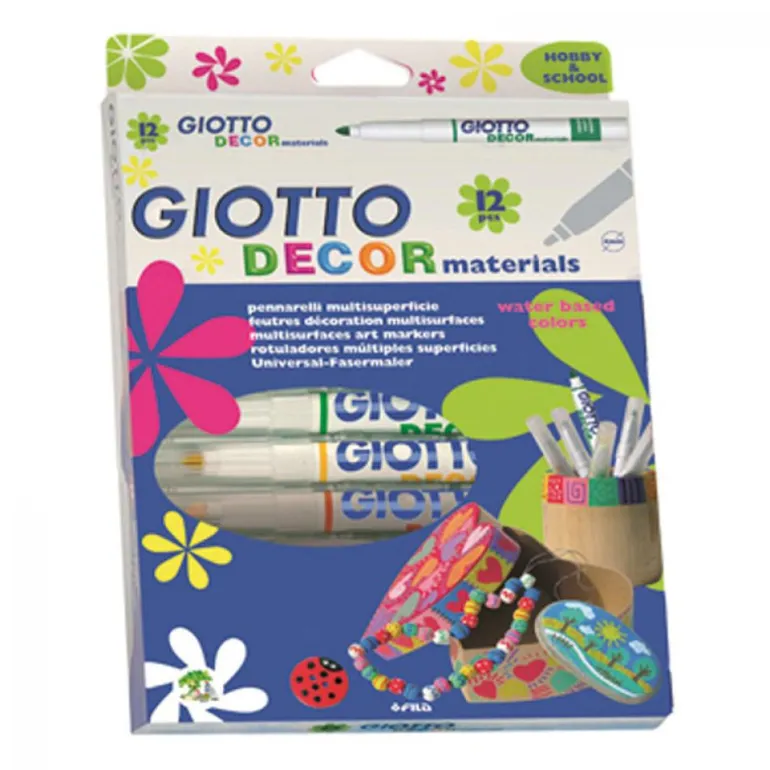 Rotulador materiales 12 colores Fila