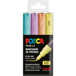 Rotulador Posca PC1M 4 colores pastel