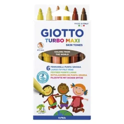 Rotulador tono piel 6 colores Giotto Turbo Maxi