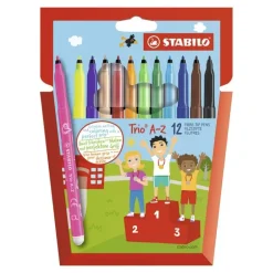 Rotulador triangular 12 colores Stabilo