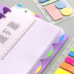 Separadores PP bloc Ingeniox A4 neón 4 posiciones transparente