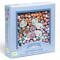 Set 400 abalorios madera arcoíris
