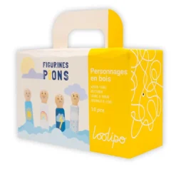 Set 10 figuras de madera 7cm.