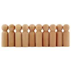 Set 10 figuras de madera 7cm.