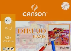Set 10 láminas de dibujo A3 plus sin recuadro 130gr. Basik Canson