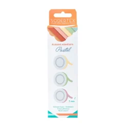 Set 20 rollos de cinta adhesiva de colores pastel 10mx7mm
