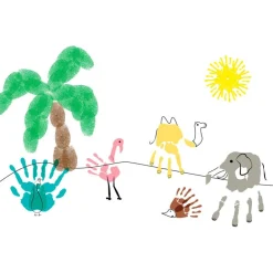 Set de almohadillas con tinta para estampar grandes 5 colores