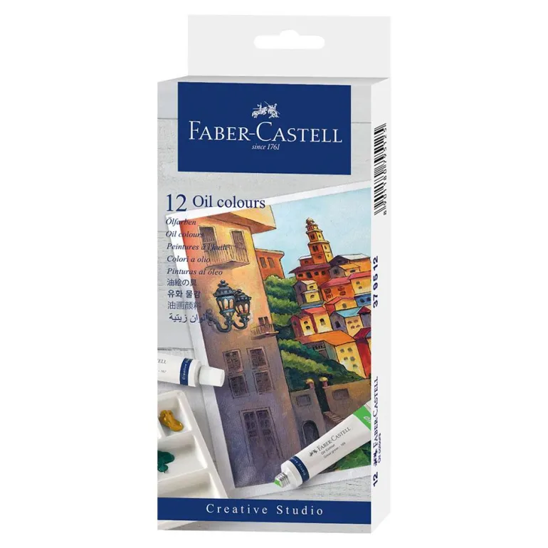 Set óleo 12 colores en tubo de 9ml. Faber Castell