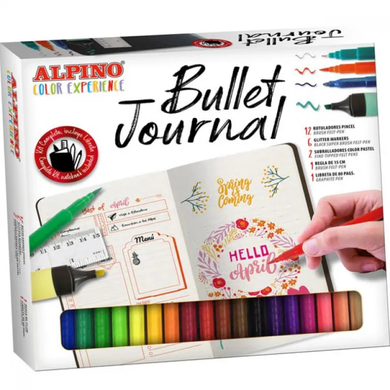 Set pinta y decora bullet journal Alpino