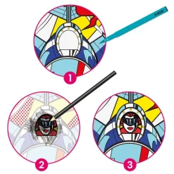 Set pintar rotuladores pincel y calcomanías superhéroes