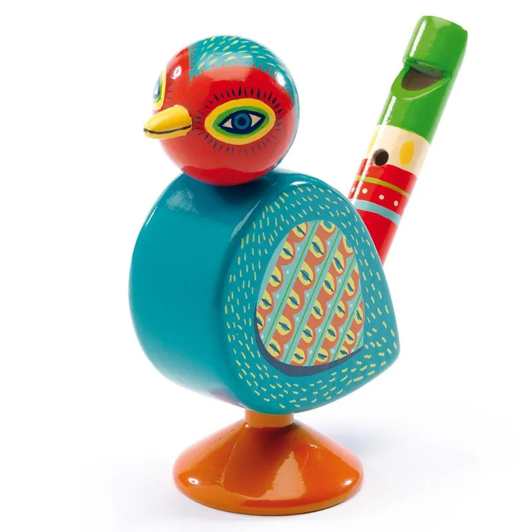 Silbato pájaro de madera Animambo