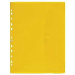 Sobre tamaño A4 PP translúcido multitaladro con cierre de velcro colores surtidos