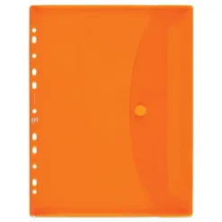 Sobre tamaño A4 PP translúcido multitaladro con cierre de velcro colores surtidos