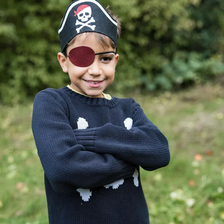 Sombrero pirata tipo banda para cabeza con parche