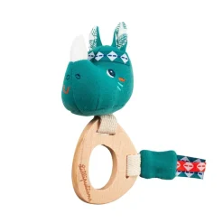 Sonajero madera rinoceronte