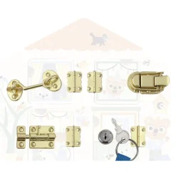 Tablero con cerraduras de madera casita Djeco