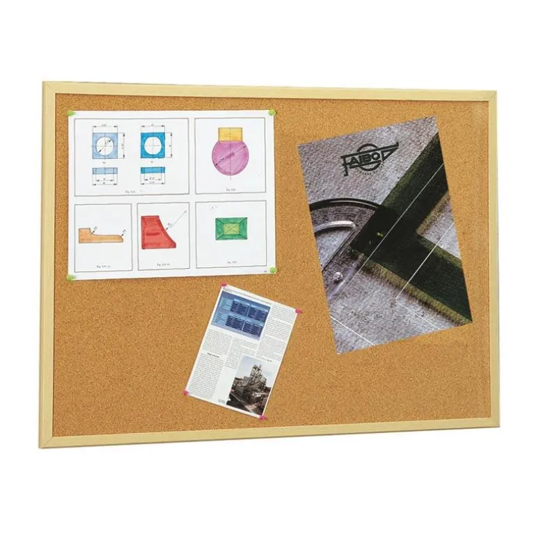 Tablero de corcho 60x40cm. con marco de madera