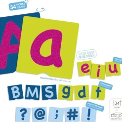 Tacto fichas letras y signos de puntuación